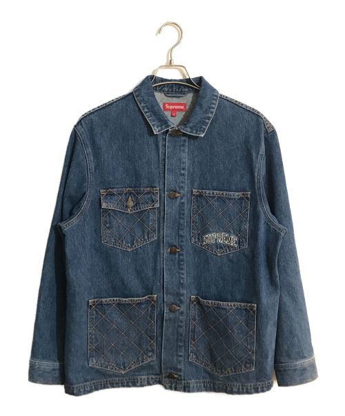 SUPREME（シュプリーム）Supreme (シュプリーム) 18AW Diamond Stitch Denim Chore Coat/18ＡＷダイヤモンドステッチデニムカーコート インディゴ サイズ:SIZE Sの古着・服飾アイテム