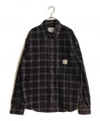 Carhartt WIPカーハート）の古着「L/S FLINT SHIRT/ロングスリーブフリントシャツ」｜パープル