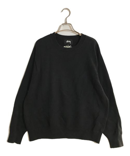 stussy（ステューシー）stussy (ステューシー) BENT CROWN SWEATER/ベントクラウンセーター ブラック サイズ:Mの古着・服飾アイテム