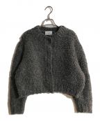 CLANEクラネ）の古着「TEDDY BEAR HAND KNIT TOPS/テディ―ベアハンドニットトップ」｜グレー