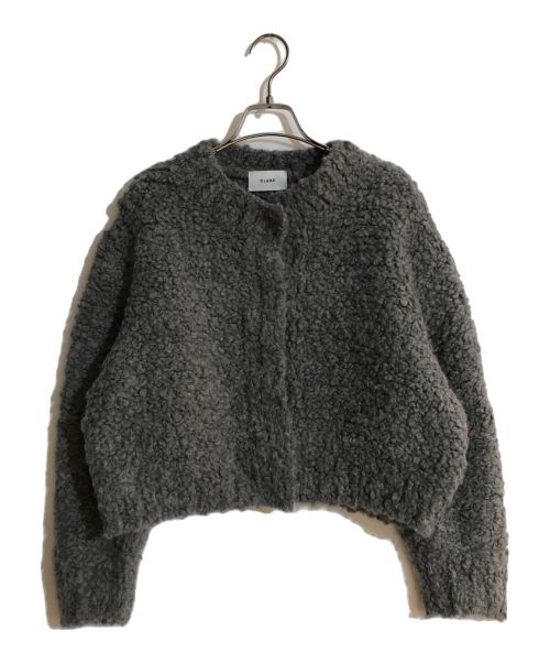 CLANE（クラネ）CLANE (クラネ) TEDDY BEAR HAND KNIT TOPS/テディ―ベアハンドニットトップ グレー サイズ:1の古着・服飾アイテム