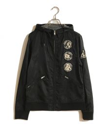 Hysteric Glamour（ヒステリックグラマー）の古着「ワッペン付フーデッドジャケット」｜ブラック