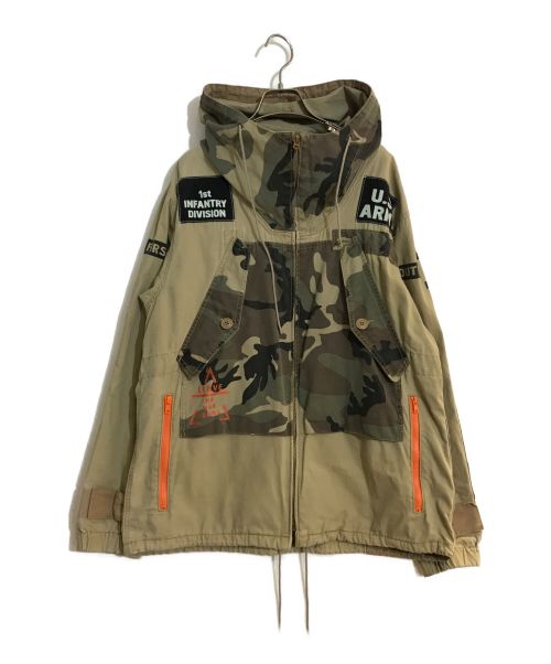 AVIREX（アヴィレックス）AVIREX (アヴィレックス) Repair ArmyParka/リペアアーミーパーカー ベージュ サイズ:XLの古着・服飾アイテム