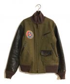 BUZZ RICKSON'Sバズリクソンズ）の古着「FLIGHT INSTRUCTOR JACKET/フライト インストラクター ジャケット」｜ブラウン×グリーン