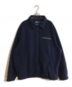 POLO RALPH LAUREN×BEAMSポロ・ラルフローレン×ビームス）の古着「Navy and Gold Logo Collection FLEECE JACKET/ネイビーアンドゴールドロゴコレクションフリースジャケット」｜ネイビー