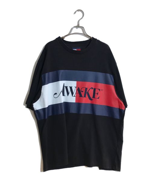 AWAKE（アウェイク）AWAKE (アウェイク) TOMMY HILFIGER (トミーヒルフィンガー) フラッグTシャツ ブラック サイズ:XLの古着・服飾アイテム