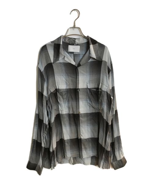 SUGARHILL（シュガーヒル）SUGARHILL (シュガーヒル) OMBRE OPEN COLLER SHIRT ホワイト×ブラック サイズ:3の古着・服飾アイテム