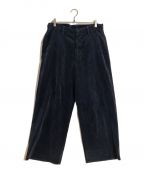 AURALEEオーラリー）の古着「WASHED CORDUROY WIDE SLACKS」｜ネイビー