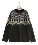 ALL SAINTSオールセインツ）の古着「ACE FAIR ISLE OVERSIZED JUMPER」｜グレー