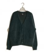 stussyステューシー）の古着「SHAGGY CARDIGAN/シャギーカーディガン」｜グリーン