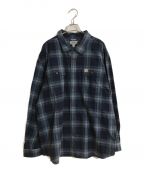 CarHarttカーハート）の古着「Original Fit Flannel Shirt/オリジナルフィットフランネルシャツ」｜ネイビー