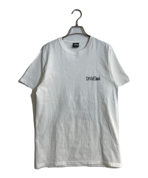 stussy（ステューシー）stussy (ステューシー) Deviation Levels Tee/ディビエーションレベル ホワイト サイズ:Ｓの古着・服飾アイテム