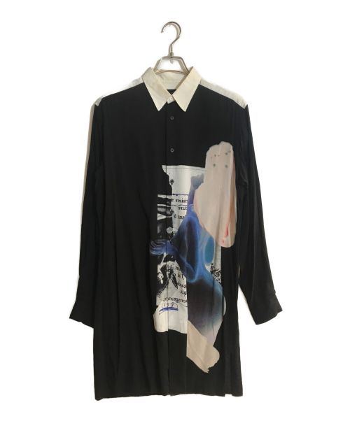 BLACK Scandal Yohji Yamamoto（ブラックスキャンダルヨウジヤマモト）BLACK Scandal Yohji Yamamoto (ブラックスキャンダルヨウジヤマモト) Front Nude Shirt ブラック サイズ:2の古着・服飾アイテム