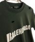 中古・古着 BALENCIAGA (バレンシアガ) Caps Destroyed Flatground Tee グリーン サイズ:SIZE XS：60000円