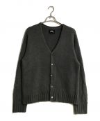 stussyステューシー）の古着「BRUSHED CARDIGAN/ブラッシュド カーディガン」｜グレー