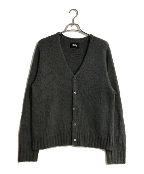 stussy（ステューシー）stussy (ステューシー) BRUSHED CARDIGAN/ブラッシュド カーディガン グレー サイズ:Ｌの古着・服飾アイテム