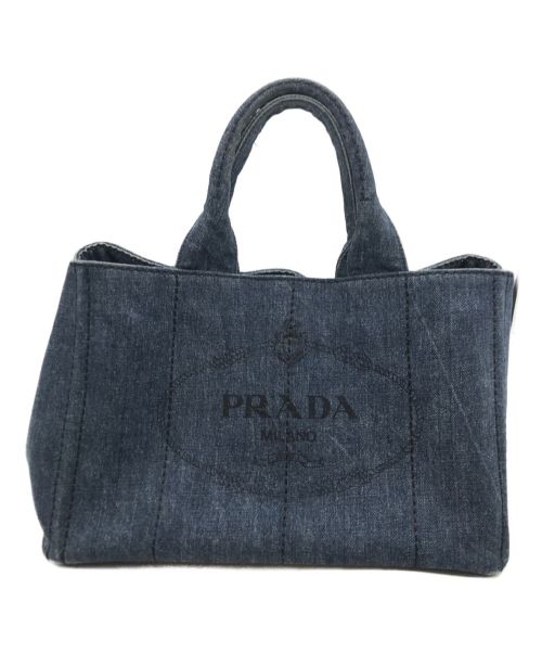 PRADA（プラダ）PRADA (プラダ) CANAPA 2WAYデニムトートバッグ インディゴの古着・服飾アイテム