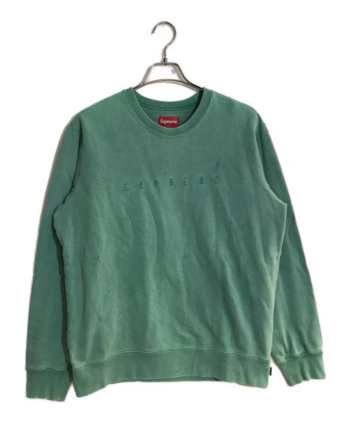 SUPREME（シュプリーム）Supreme (シュプリーム) Overdyed Crewneck Sweatshirt グリーン サイズ:SIZE Mの古着・服飾アイテム