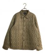 stussyステューシー）の古着「Quilted Insulated Shirt」｜ベージュ