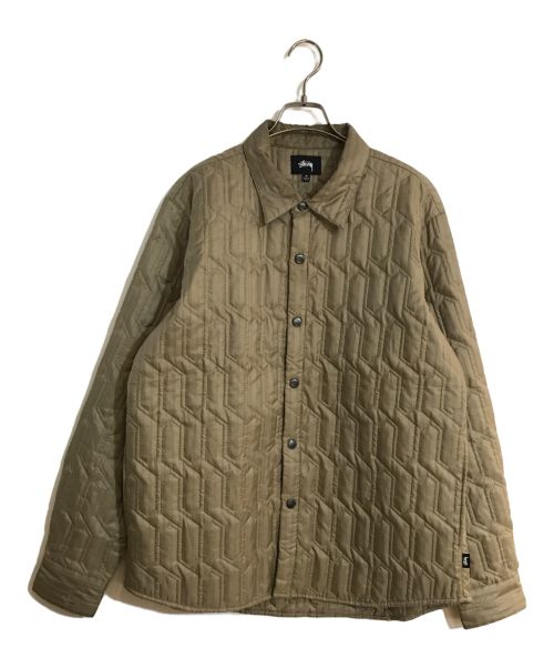 stussy（ステューシー）stussy (ステューシー) Quilted Insulated Shirt ベージュ サイズ:Mの古着・服飾アイテム