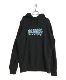 X-LARGE（エクストララージ）の古着「EMBROIDERY GRAFFITI HOODED SWEAT/エンブロイダリーグラフィックフーディースウェット」｜ブラック