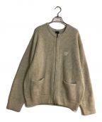 HUFハフ）の古着「Winston Zip Sweater/ウィンストン ジップ セーター」｜ベージュ