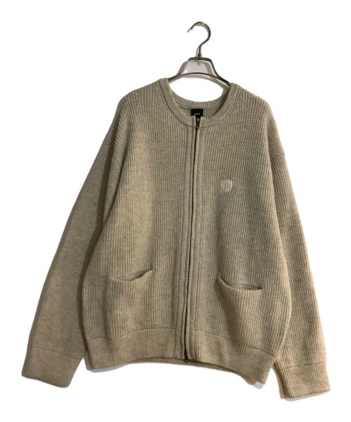 HUF（ハフ）HUF (ハフ) Winston Zip Sweater/ウィンストン ジップ セーター ベージュ サイズ:Lの古着・服飾アイテム