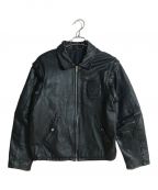 FRENC AIR FORCEフレンチ エア フォース）の古着「2WAY LEATHER PILOT JKT/2ウェイレザーパイロットジャケット」｜ブラック