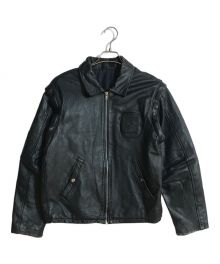 FRENC AIR FORCE（フレンチ エア フォース）の古着「2WAY LEATHER PILOT JKT/2ウェイレザーパイロットジャケット」｜ブラック