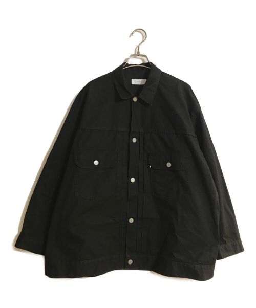 Graphpaper（グラフペーパー）Graphpaper (グラフペーパー) High Count Weather Trucker Jacket ブラック サイズ:1の古着・服飾アイテム