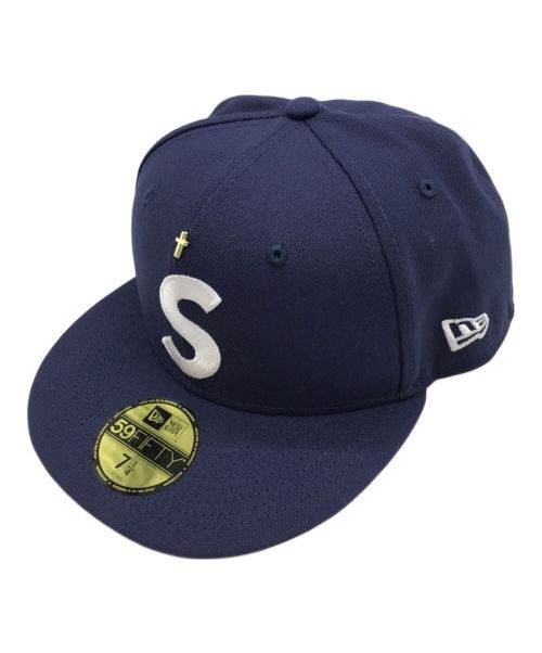 SUPREME（シュプリーム）Supreme (シュプリーム) New Era (ニューエラ) Gold Cross S Logo New cap/ゴールドクロス エス ロゴ ニューキャップ ネイビーの古着・服飾アイテム