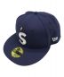 Supreme（シュプリーム）の古着「Gold Cross S Logo New cap/ゴールドクロス エス ロゴ ニューキャップ」｜ネイビー