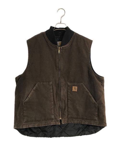 CarHartt（カーハート）CarHartt (カーハート) ダックベスト ブラウン サイズ:SIZE XLの古着・服飾アイテム