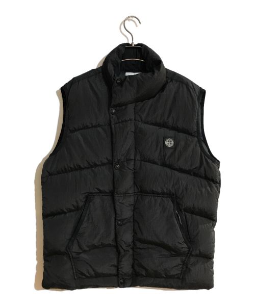 STONE ISLAND（ストーンアイランド）STONE ISLAND (ストーンアイランド) RIPSTOP DOWN-TC VEST/リップストップダウンティーシーベスト ブラック サイズ:Lの古着・服飾アイテム