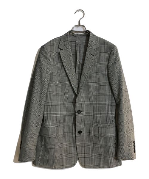 dunhill（ダンヒル）dunhill (ダンヒル) チェック柄テーラードジャケット グレー サイズ:SIZE 48の古着・服飾アイテム