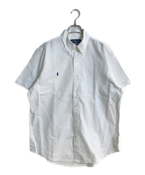 RALPH LAUREN（ラルフローレン）RALPH LAUREN (ラルフローレン) BEAMS (ビームス) Oxford Button Down Short Sleeve Shirts／オックスフォードボタンダウンショートスリーブシャツ ホワイト サイズ:SIZE Lの古着・服飾アイテム