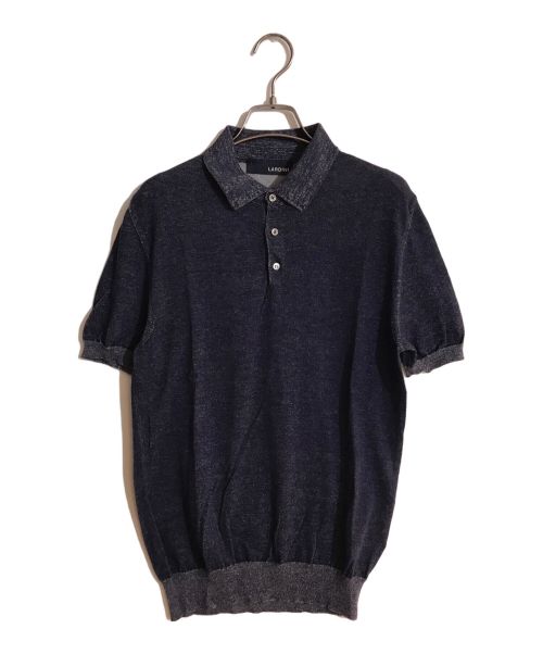 LARDINI（ラルディーニ）LARDINI (ラルディーニ) ニットポロシャツ インディゴ サイズ:46の古着・服飾アイテム