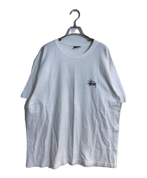 stussy（ステューシー）stussy (ステューシー) ロゴプリントTee ホワイト サイズ:XLの古着・服飾アイテム