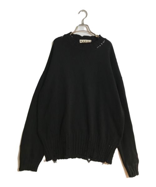 MARNI（マルニ）MARNI (マルニ) COTTON CREW NECK KNIT SWEATER/コットンクルーネックニットセーター ブラック サイズ:54の古着・服飾アイテム