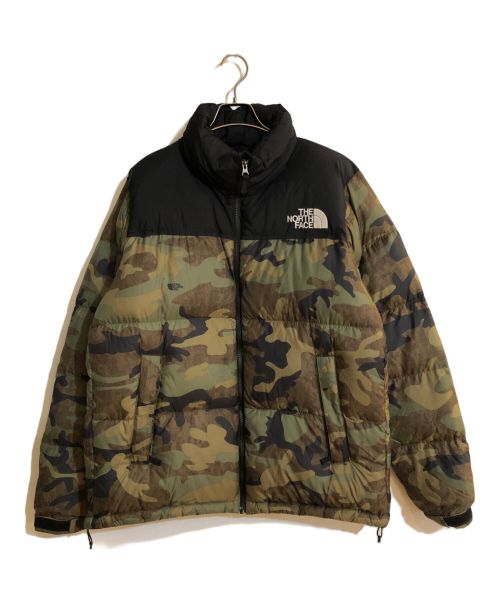 THE NORTH FACE（ザ ノース フェイス）THE NORTH FACE (ザ ノース フェイス) Novelty Nuptse Jacket/ノベルティヌプシジャケット グリーン×ブラック サイズ:XLの古着・服飾アイテム