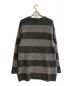 NUMBER (N)INE (ナンバーナイン) ALPACA STRIPED KNIT PULLOVER グレー サイズ:2：8000円