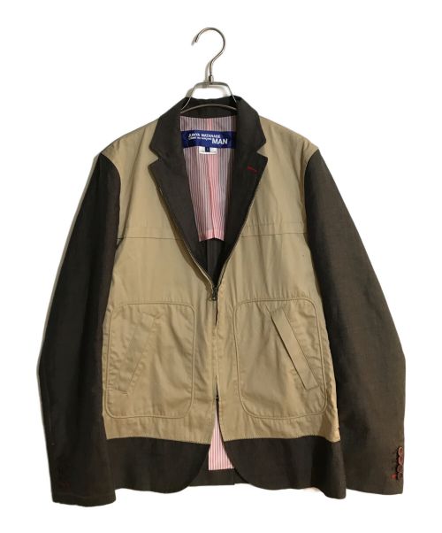 COMME des GARCONS JUNYA WATANABE MAN（コム デ ギャルソン ジュンヤ ワタナベ マン）COMME des GARCONS JUNYA WATANABE MAN (コム デ ギャルソン ジュンヤ ワタナベ マン) ジップアップテーラードジャケット ベージュ サイズ:Sの古着・服飾アイテム