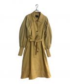 SORINソリン）の古着「Wool Twill Circle Sleeves Trench Coat/ウールツイル　サークルスリーブトレンチコート」｜イエロー