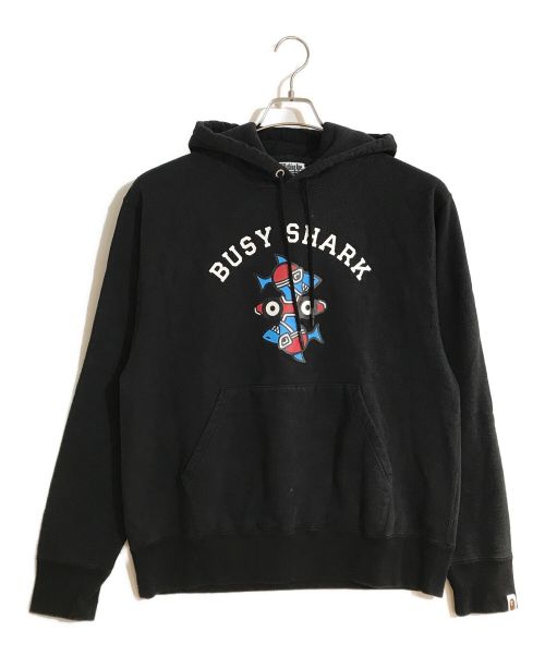 A BATHING APE（アベイシングエイプ）A BATHING APE (アベイシングエイプ) BUSY SHARK RELAXED FIT/ビジーシャークリラックスドフィット ブラック サイズ:Mの古着・服飾アイテム