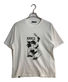 Hysteric Glamour XXX（ヒステリックグラマートリプルエックス）の古着「SPANK Tシャツ」｜ホワイト