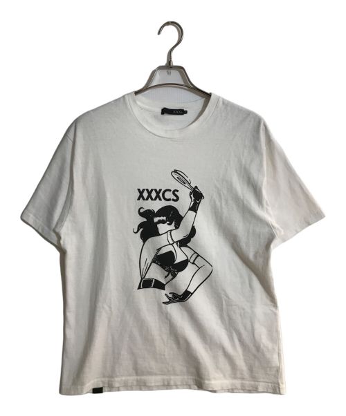 Hysteric Glamour XXX（ヒステリックグラマートリプルエックス）Hysteric Glamour XXX (ヒステリックグラマートリプルエックス) SPANK Tシャツ ホワイト サイズ:Lの古着・服飾アイテム