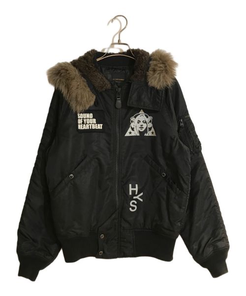 Hysteric Glamour（ヒステリックグラマー）Hysteric Glamour (ヒステリックグラマー) HYS 84 リメイクN-2Bジャケット ブラック サイズ:Mの古着・服飾アイテム