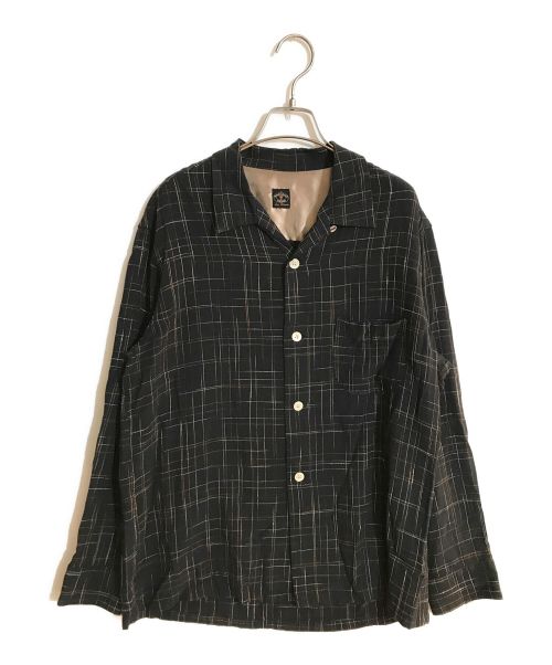 TOWN CRAFT（タウンクラフト）TOWN CRAFT (タウンクラフト) 復刻　50s オープンカラー シャツ ブラック サイズ:L40-42の古着・服飾アイテム