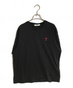 AMIPARISアミパリス）の古着「RED AMI DE COEUR TSHIRT/レッドアミデクールティーシャツ」｜ブラック