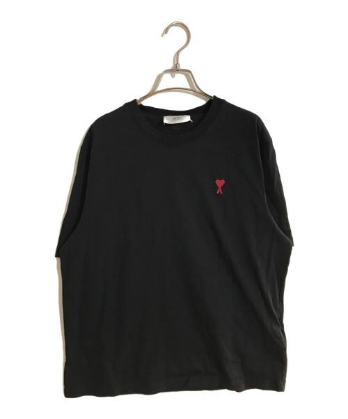 AMIPARIS（アミパリス）AMIPARIS (アミパリス) RED AMI DE COEUR TSHIRT/レッドアミデクールティーシャツ ブラック サイズ:Sの古着・服飾アイテム